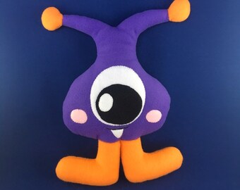 Large Purple Cyclops Plushie – Handmade Kawaii Alien Toy – Soft Monster Stuffed Animal – Cute Gift for Kids & Collectors