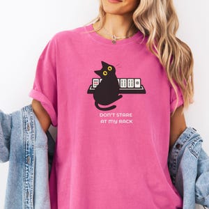 Funny Mahjong Cat Shirt, Don't Stare At My Rack Mahjong Player Gift, Sarcastic Tile Game Tee, Mahjong Lover Shirt, Black Cat Mahjong Gift image 7