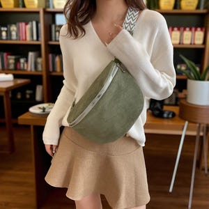 Leather Chest Bag for Women | Adjustable Strap Crossbody Bag | Fashion Waist Bag | Full Shoulder Sling Bag | Trendy Sling Bag
