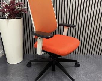 Sillas de oficina ergonómicas Senator Clipper - Blanco/Naranja - Envío al Reino Unido