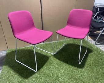 Sillas Verco Bethan modernas en voladizo - rosa/blanco