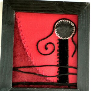 Waiting -- Fiber Arts Wall Hanging