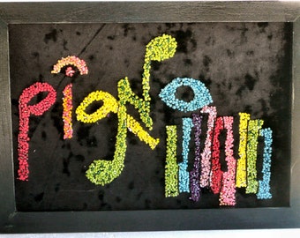 Klaviertasten - Mixed Media Wandbehang
