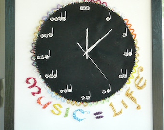 Music is Life - Mixed Media Wandbehang