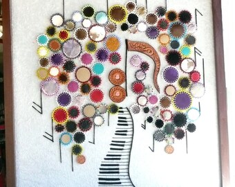 Der Notizbaum - Musik-Kunst-Wandbehang