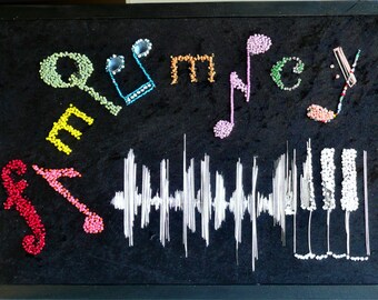 Frequenz - Musik Kunst Wandbehang
