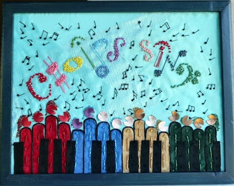 Chöre Singt! - Musik Kunst Wandbehang