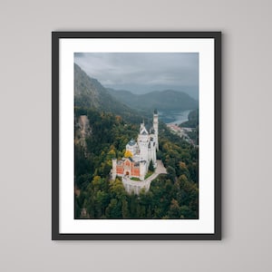 Neuschwanstein Castle Wall Art, Germany Travel Print, Bavarian Landscape Photo, Fairy Tale Castle Decor, Fine Art Architecture Gift, Nature