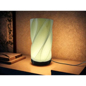 Modern Twist Design LED Table Lamp USB Powered 3D printed in USA
