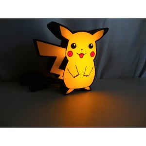 Pikachu LED Night Light With Power Adapter - 9&quot; Height - Pokémon-Themed Lighting Decor