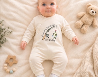 Fishing with Daddy Baby Bodysuit, Daddy's Fishing Buddy Outfit, Baby Shower Gift