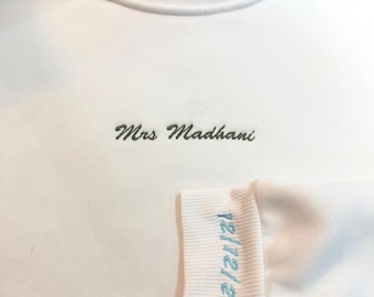 Sudadera para futura novia / Fecha de boda y apellido personalizados / Sudadera para despedida de soltera