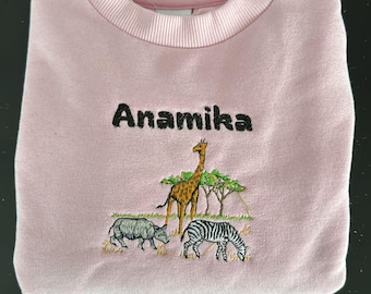 Cárdigan bordado a mano / Sudadera acogedora personalizada