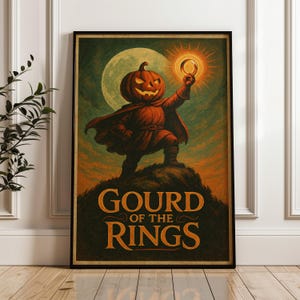 Gourd of the Rings Poster: Funny Halloween Pumpkin Movie Parody