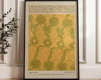 William Morris Kennet Willow Poster, Arts and Crafts Exhibition Print, Vintage Botanical Wall Art