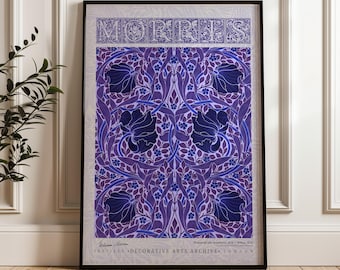 William Morris Pimpernel Poster, Arts and Crafts Exhibition Print, Vintage Botanical Wall
