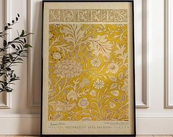 William Morris Textile Cheshire Poster, Arts and Crafts Exhibition Print, Vintage Botanical Wall Art