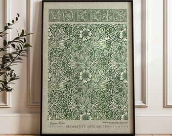 William Morris Marigold Poster, Arts and Crafts Exhibition Print, Vintage Botanical Wall