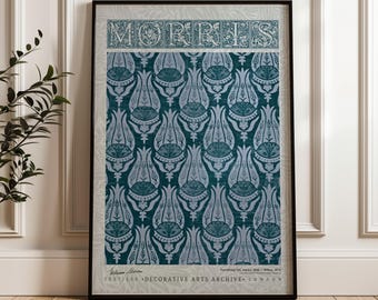 William Morris Furnishing Topaz Poster, Arts and Crafts Exhibition Print, Vintage Botanical Wall Art