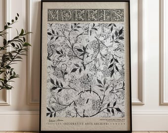 William Morris Jasmine Poster, Arts and Crafts Exhibition Print, Vintage Botanical Wall