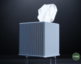 Porta fazzoletti a coste stampato in 3D / Porta fazzoletti moderno e minimalista