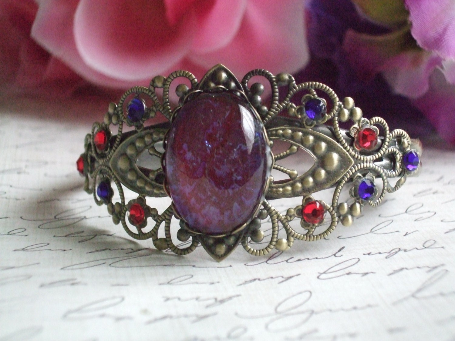 Mexican Fire Opal Dragons Breath Cuff | Etsy