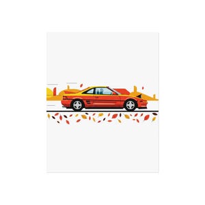 Toyota MR2 Retro Car Poster: 80s/90s Automotive Wall Art