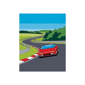 Toyota MR2 Poster: 90s Retro Sports Car Art Print