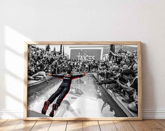 Daniel Ricciardo Monaco GP Canvas Print: Formula 1 Red Bull Racing Poster