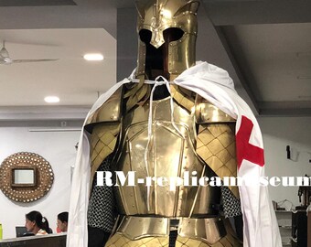 Medieval Kingsguard Armour Set Half Body Armor Suit LARP Reenactment Cosplay Combat Halloween Men Knight Costume Fantasy Breastplate Cuirass