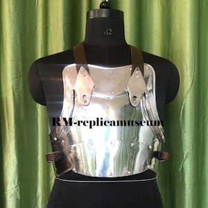 Coraza ligera MERC, peto medieval, armadura de acero de calibre 18, ideal para LARP, cosplay, ferias renacentistas y disfraces de Halloween.