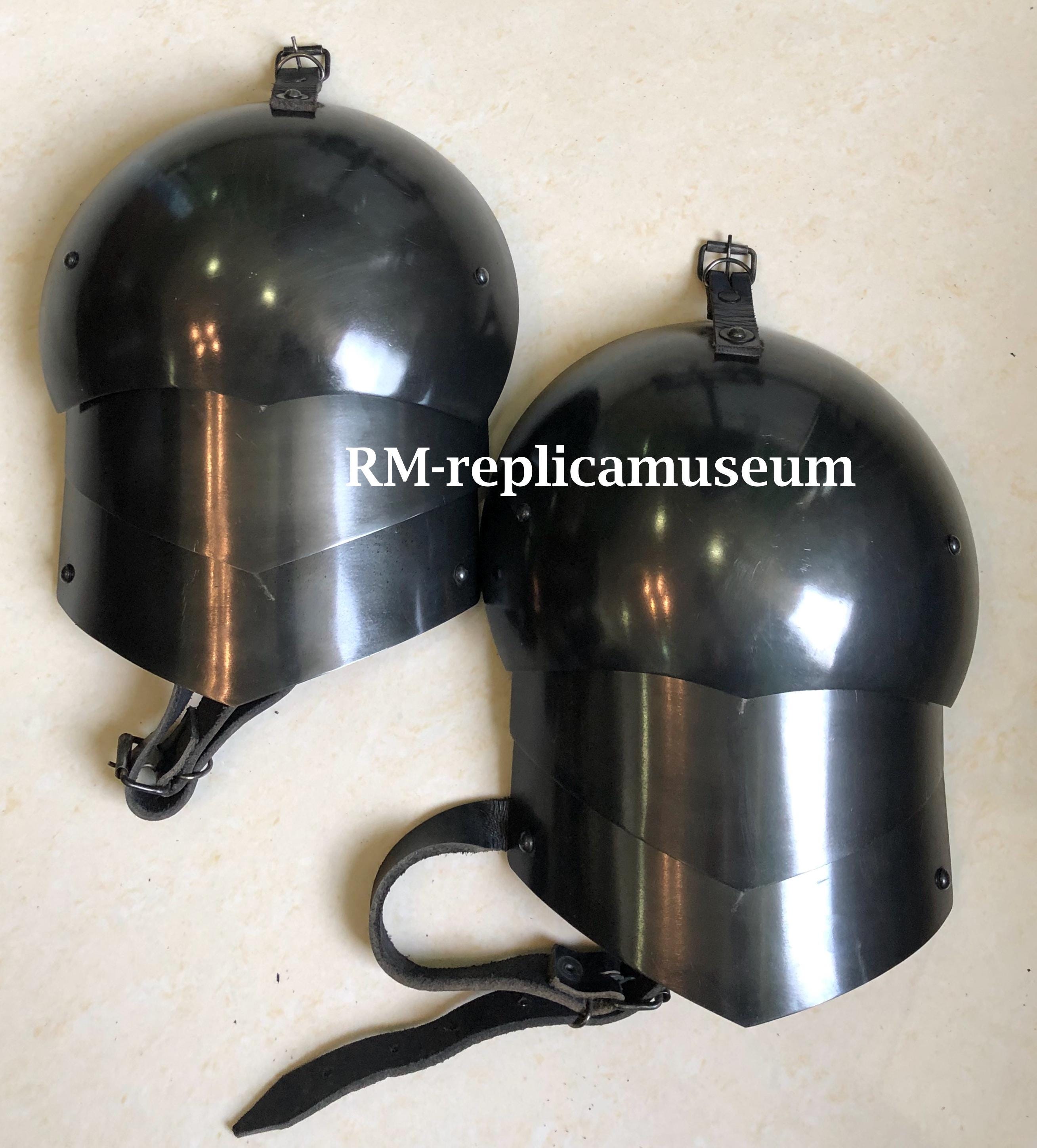 Medieval Pauldron Set Pair Plate Armor Steel Real Adult Size Arm ...