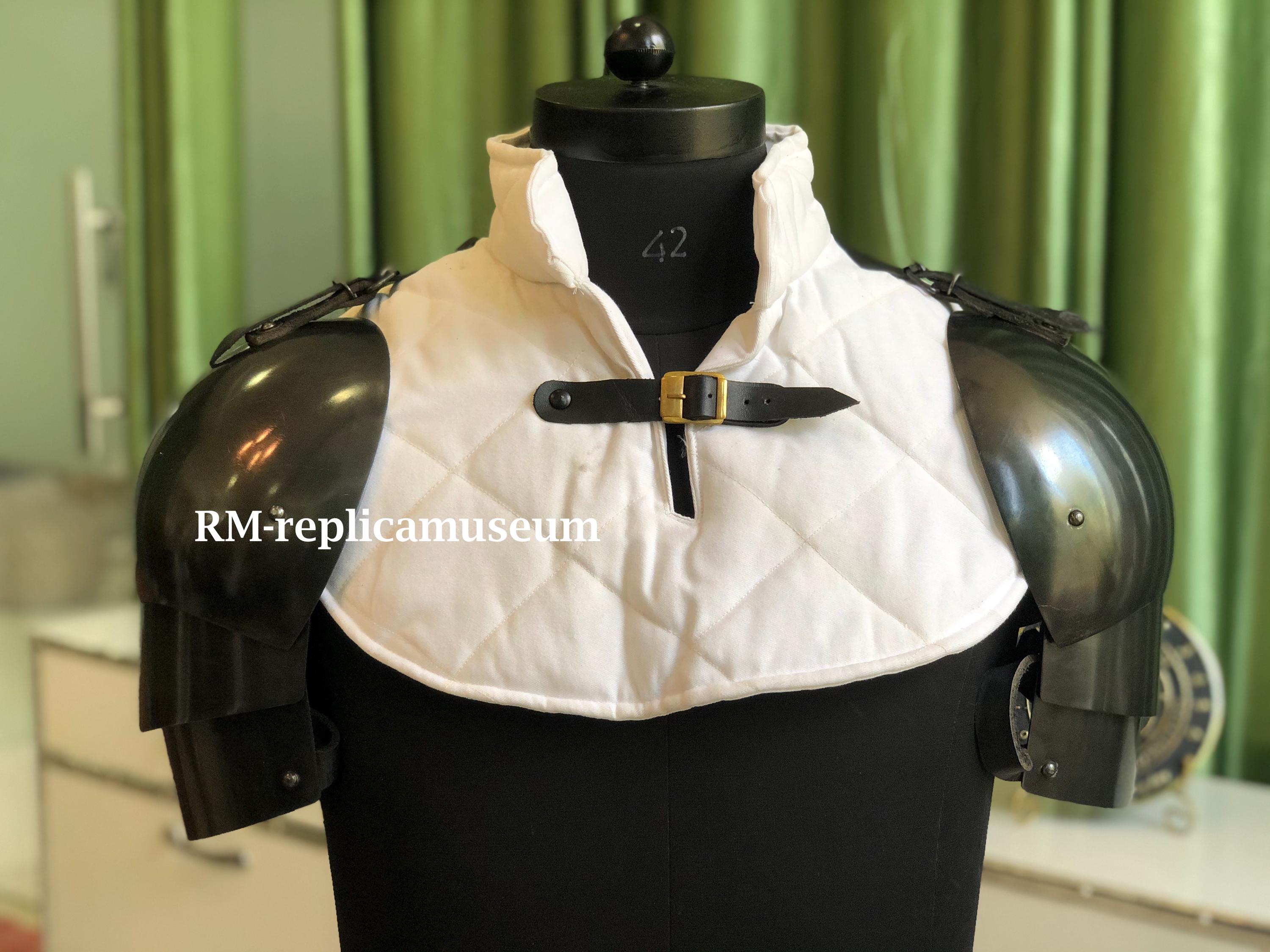 Medieval Pauldron Set Pair Plate Armor Steel Real Adult Size Arm ...