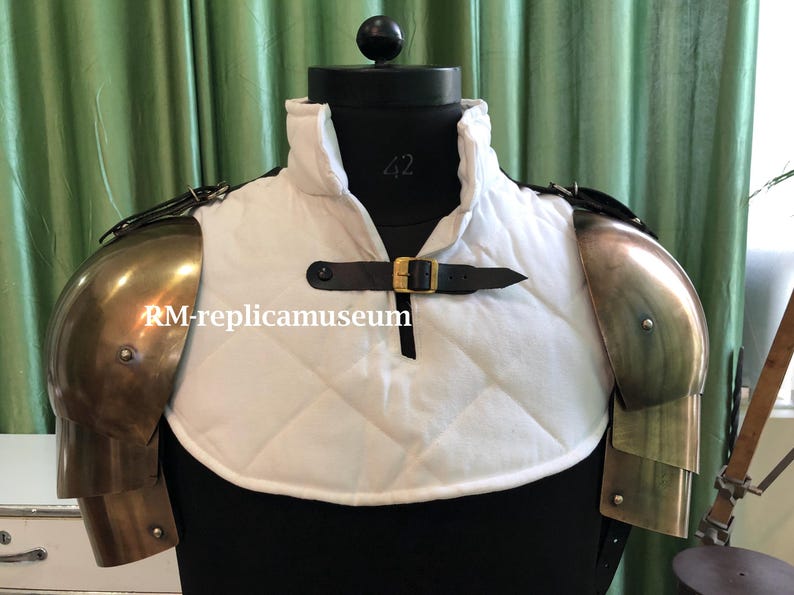 Medieval Pauldron Set Pair Plate Armor Steel Real Adult Size Arm ...