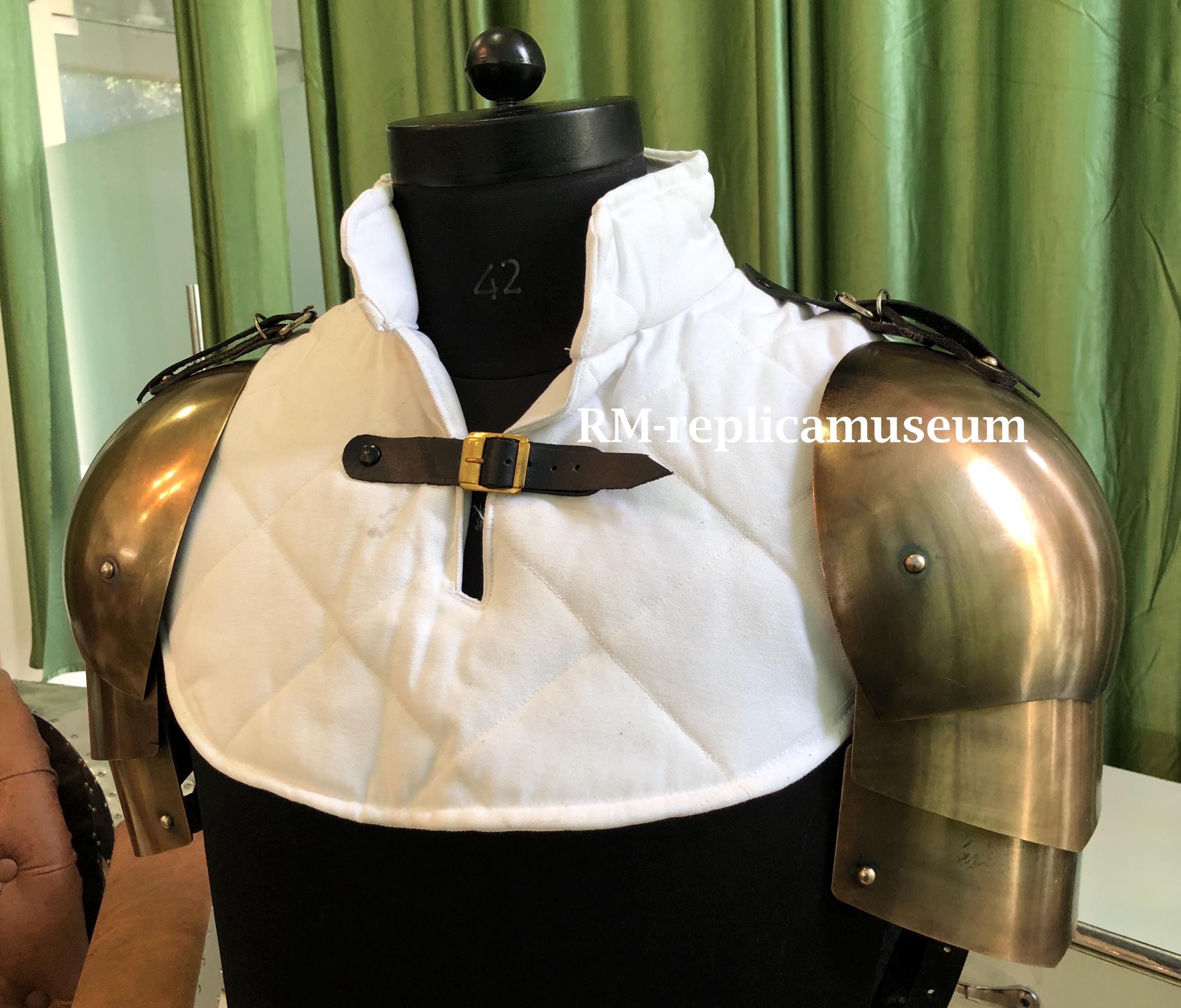 Medieval Pauldron Set Pair Plate Armor Steel Real Adult Size Arm ...