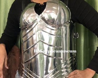 Lady Queen Steel Corset – Medieval Female Cuirass Armor Women Costume Perfect for Cosplay Event's, LARP, Reenactment, Halloween Breastplate