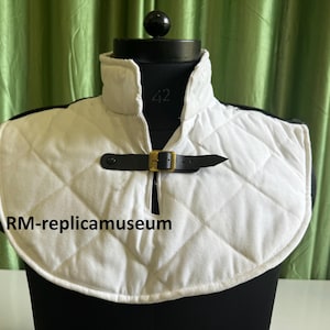 Rembourrage médiéval en coton, col, armure, hausse-col, armure de cou, gabardine de la Renaissance, Cosplay Ren Faire, hommes, femmes, déguisement Aalloween