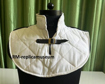Medieval Cotton Padding Collar Armor Garment Gorget Arming Neck Armour Renaissance Gambeson Cosplay Ren Faire Men Women Aalloween Costume