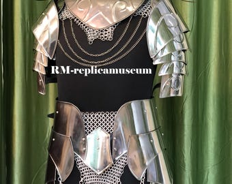 Medieval Lady Knight Armor Set – 18-Gauge Steel, LARP Cosplay