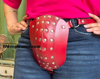 Medieval Paladin Leather Codpiece – Groin Protection for LARP, Combat & Renaissance Wear Cup Crotch Fighting Armor Men's Costume Adult Sizes