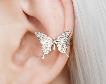Butterfly Ear Cuff No Piercing Sterling Silver Cartilage Earring