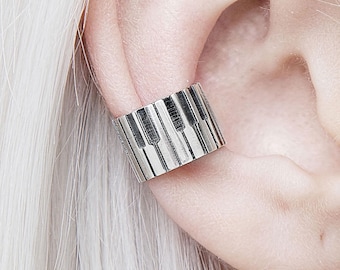 Piano Ear Cuff Sterling Silver Music Jewelry Unisex Cartilage Earring No Piercing