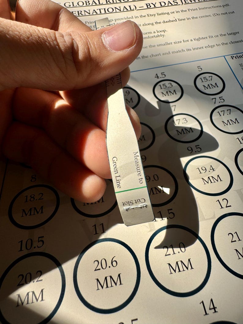 Printable Ring Sizer Tool PDF – Us/uk/international Ring Size Chart ...