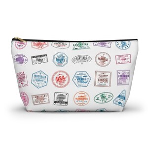 Travel-Themed Accessory Pouch for Wanderlust Lovers, Passport Holder, Cosmetic Bag, Jewelry Organizer, Gift for Adventure Seekers