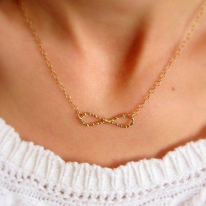 Infinity necklace, Gold filled necklace, Layered necklace, Boho necklace, Dainty gold necklace, Pendant necklace, Unique necklace, BFF gift