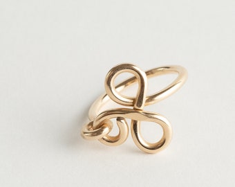 Rings for women, Gold rings for women, Boho ring, Boho jewelry, Statement ring, Gold statement ring, Wire ring, Gold filled ring, Celtic
