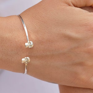 Silver bangle, Skull bracelet, Bracelet for women, Cuff bracelet, Open bangle bracelet, Boho bracelet, Stacked bracelet,Sterling silver cuff