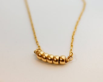 Necklace for women, Dainty gold necklace, Elegant necklace, Layered necklace, Gold filled necklace, Minimalist necklace, Cute necklace, Bead
