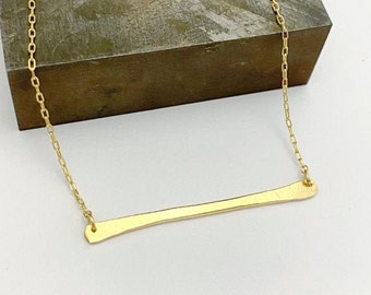 Gold boho necklace, Gold bar necklace, Gold layered necklace, Minimalist necklace, Gold filled necklace, Necklace for women, Dainty necklace