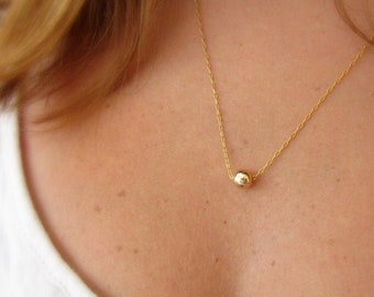 Gold filled necklace, Layered necklace, Tiny bead necklace, Boho necklace, Dainty gold necklace, Necklace for women, Gold bead necklace